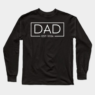 Dad Est 2024 Promoted to Daddy 2024 Pregnancy Announcement Long Sleeve T-Shirt